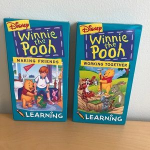 Disney Winnie The Pooh Set of 2 Learning Collection VHS Tapes